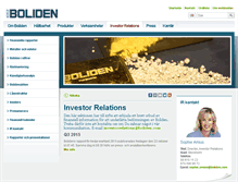 Tablet Screenshot of investors.boliden.com